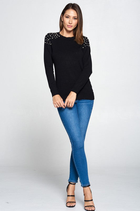 On Cloud Nine Black Pearl Sweater