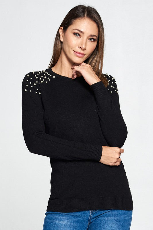 On Cloud Nine Black Pearl Sweater