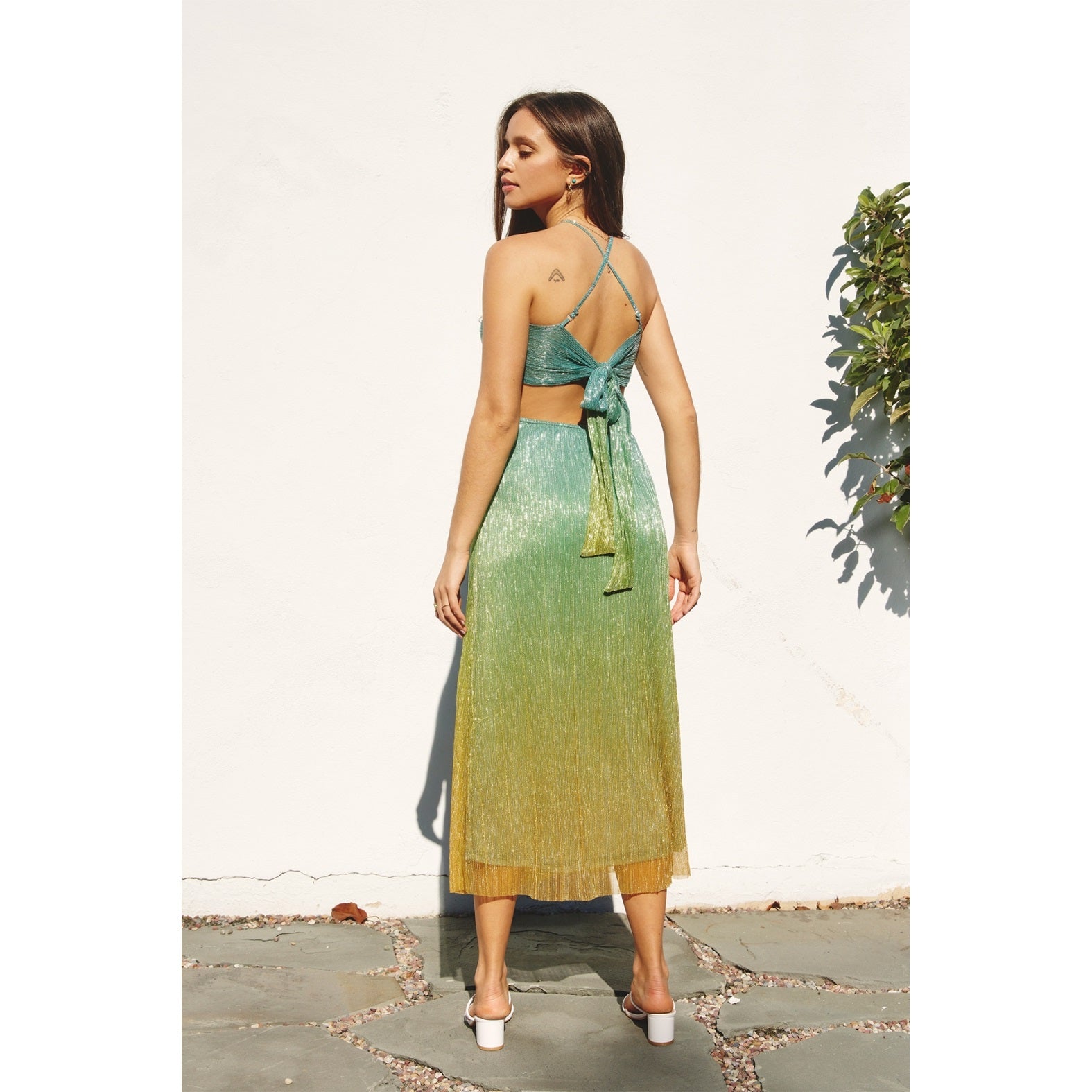 Hera Ombre Cutout Midi Dress